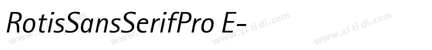 RotisSansSerifPro E字体转换